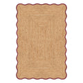 Mrcarpet Jute vloerkleed wafelstructuur naturel|roest 240x340cm