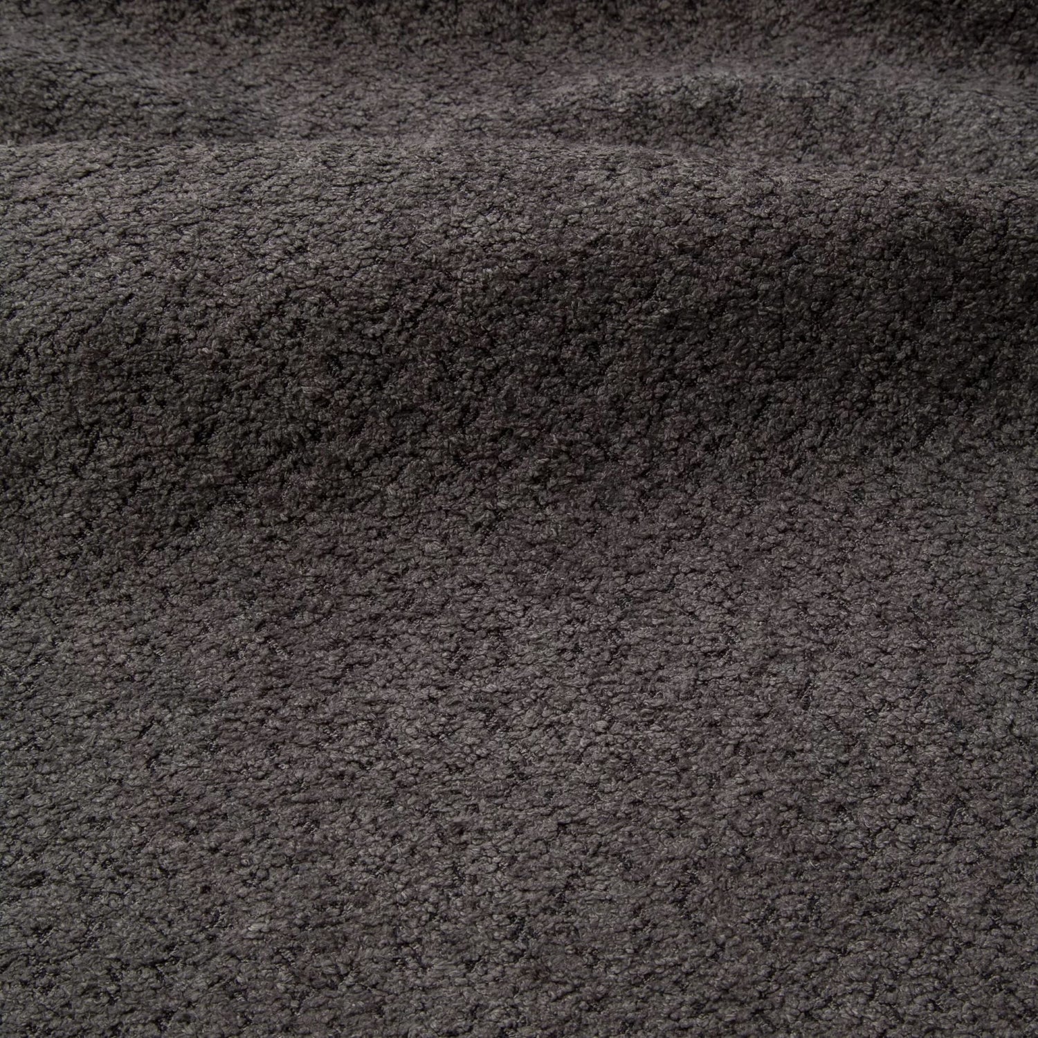 Linker 5-zitsbank, grafietgrijze boucléstof, 310 cm