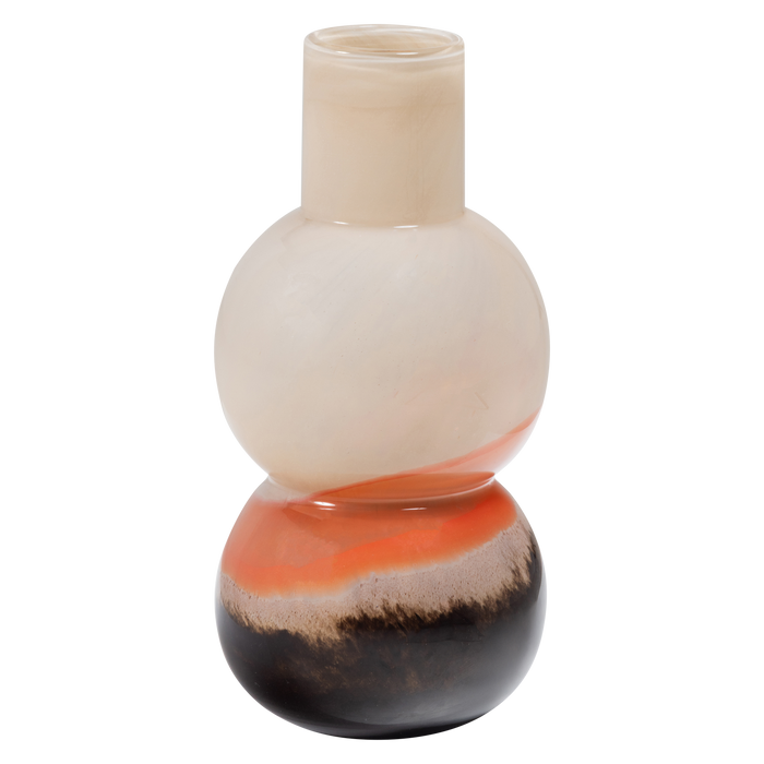 WOOOD Marjon Vaas - Handgevormd -  Glas - Bruin - 30x14x14