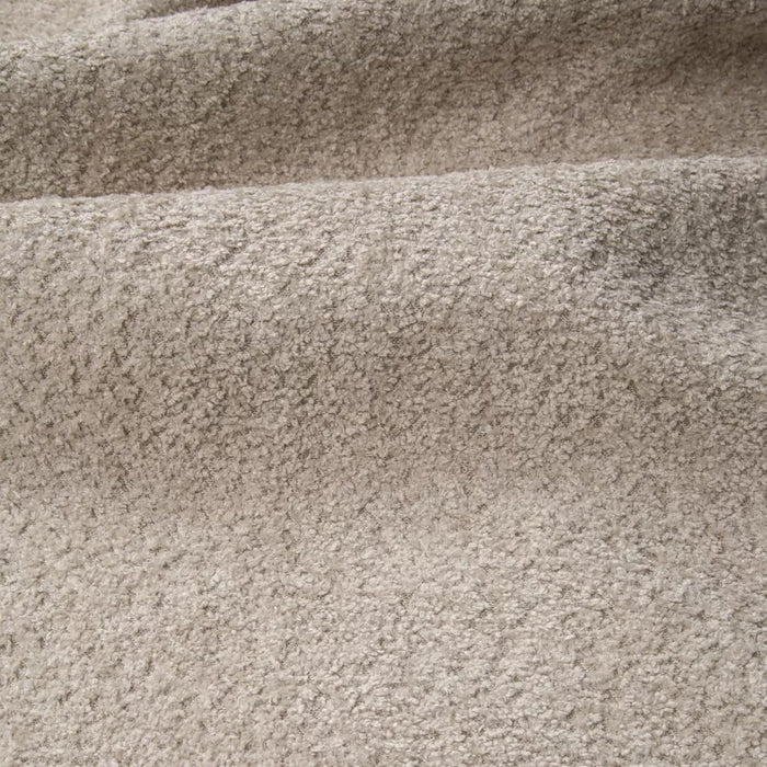 Hoekbank met slaapfunctie links, 4 zitplaatsen, beige bouclé stof