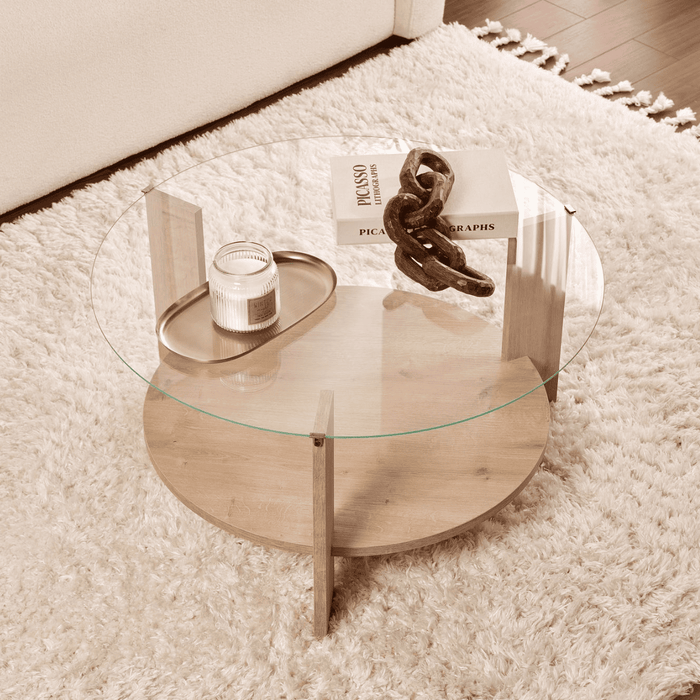 Calicosy - Salontafel met 2 bladen L75 cm - CLARA