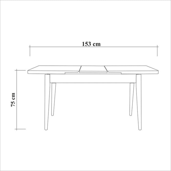 Calicosy - Uitschuifbare tafel OLIVER - H77 cm