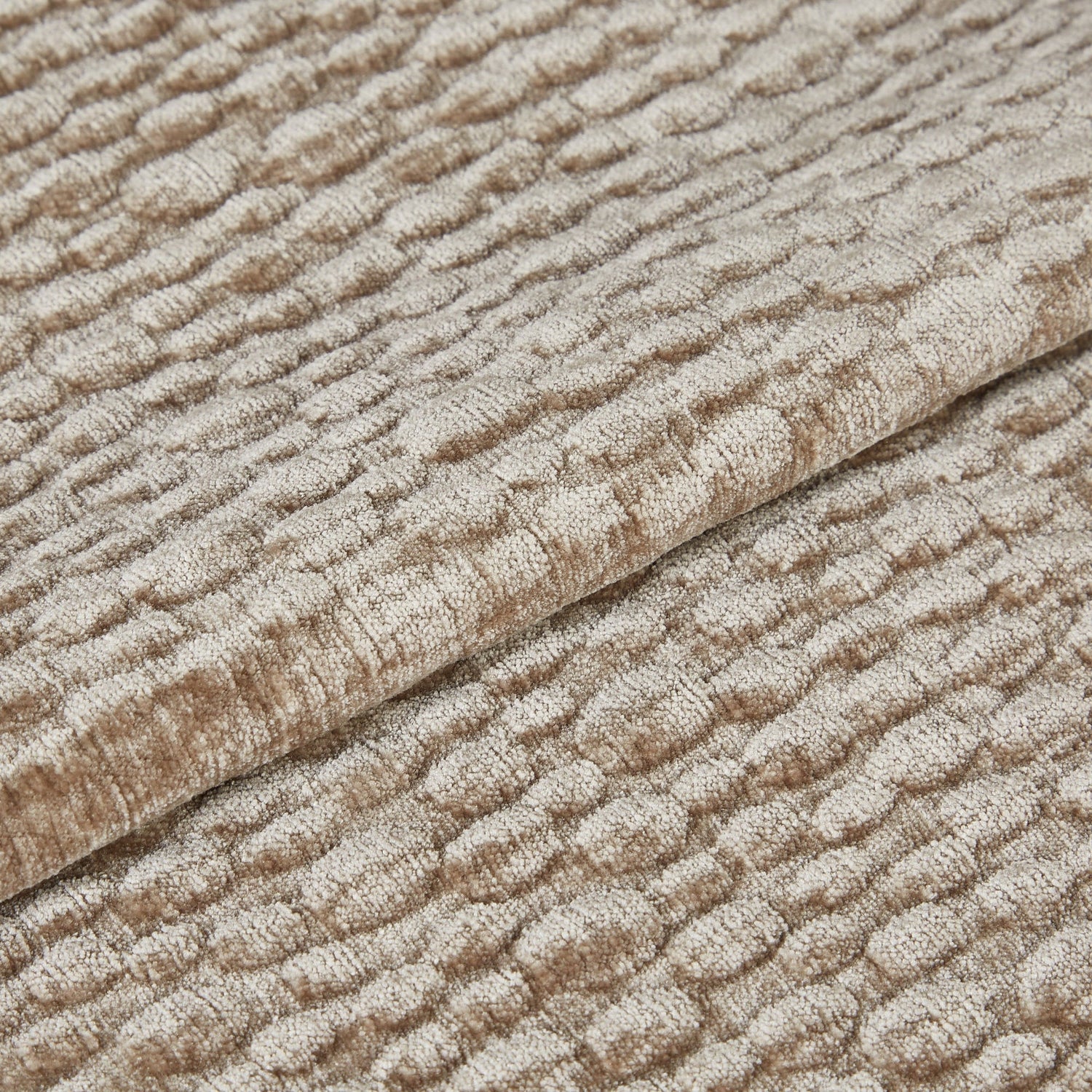 4-zits taupe fluwelen bank met structuur