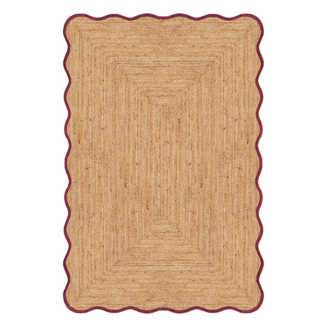 Mrcarpet Jute vloerkleed wafelstructuur naturel|roest 200x290cm