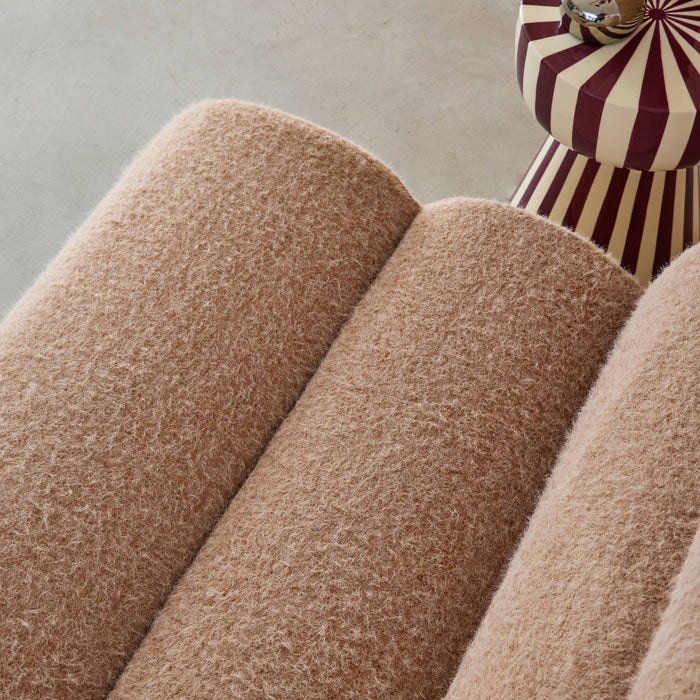 sweeek - Stoffen fauteuils effect alpaca 1 zitplaats (set van 2)