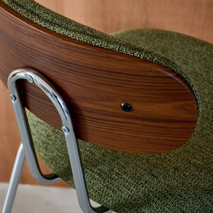 sweeek - Barkruk waterafstotende stof, chrome metalen poten (set van