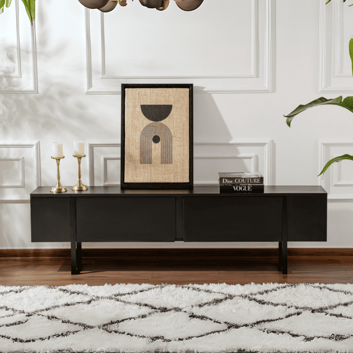 Giga Meubel - Tv-meubel Zwart Hout - 180x30x50cm - Serenity