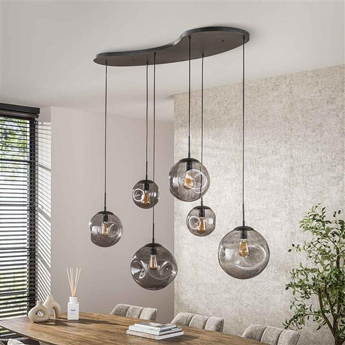 Hoyz Collection - Hanglamp Stellar Black 6-lichts - Artic Zwart