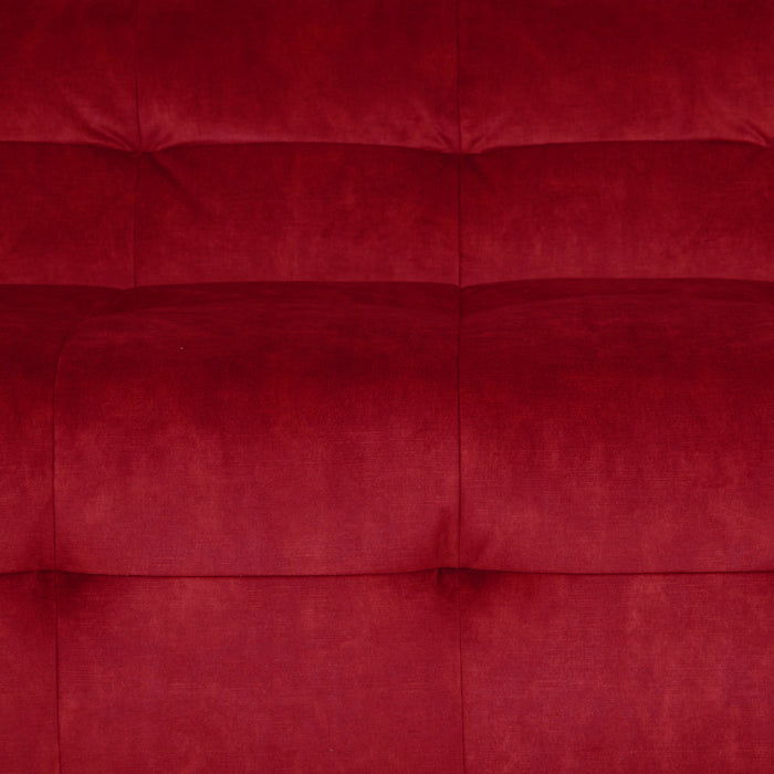by fonQ Wies 3,5-zits Hoekbank Rechts - Fluweel - Wijnrood