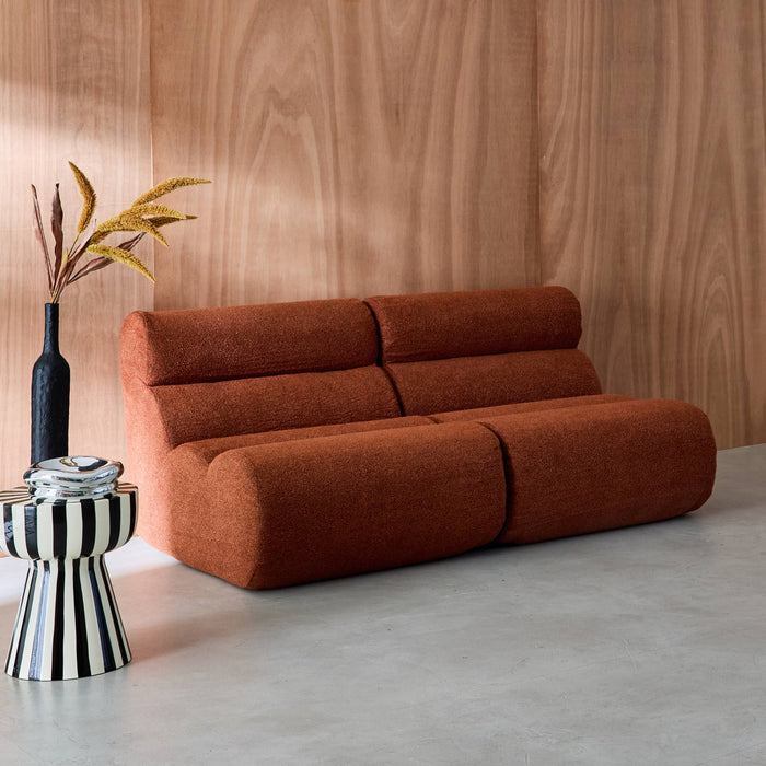 sweeek - Stoffen fauteuils getextureerde bouclé 1 zitplaats (set van