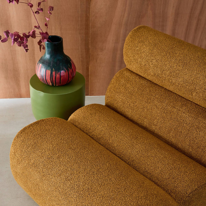 sweeek - Stoffen fauteuils getextureerde bouclé 1 zitplaats (set van