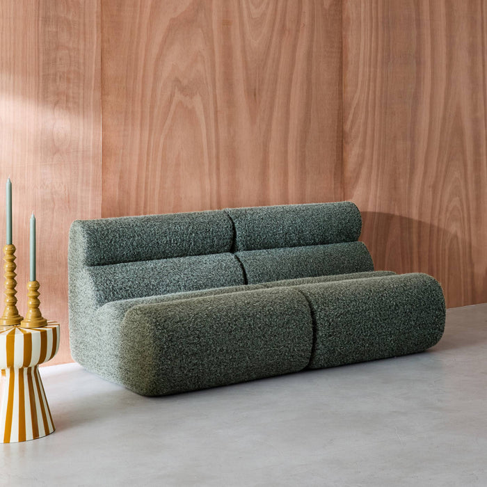 sweeek - Stoffen fauteuils effect alpaca 1 zitplaats (set van 2)