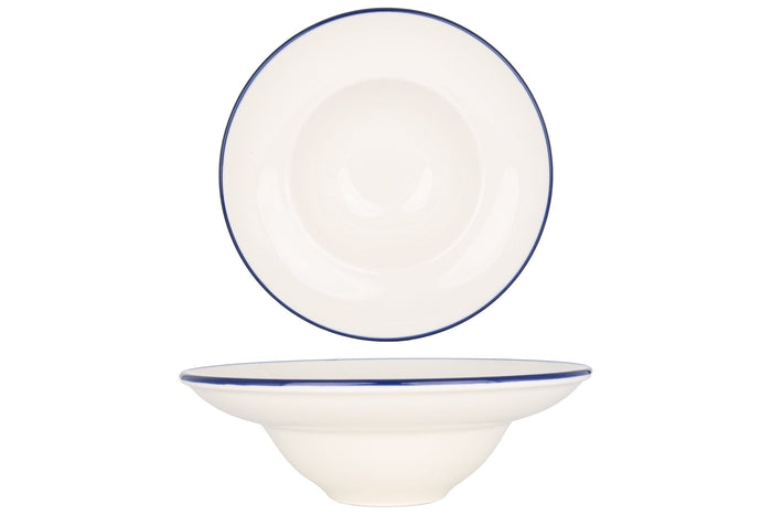 Bonna Diep bord - Linea Blue - Porselein - 23 cm (1070cc) - set van 6