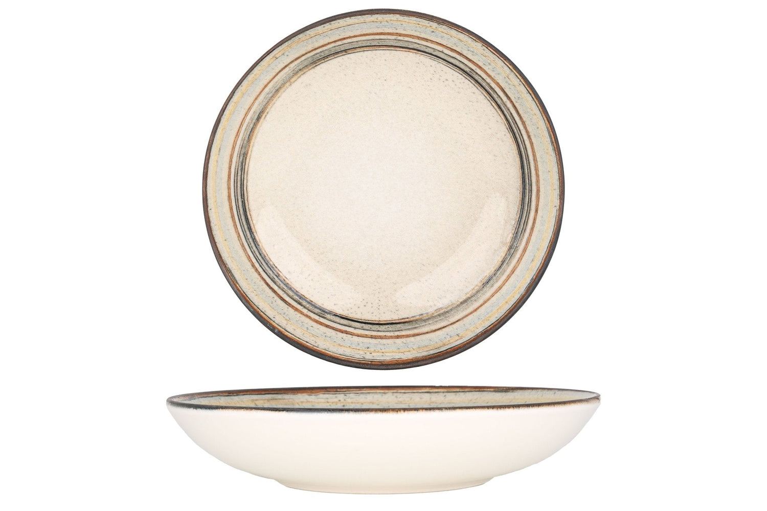 Bonna Diep bord - Cortado - Porselein - 23 cm (1000cc) - set van 6