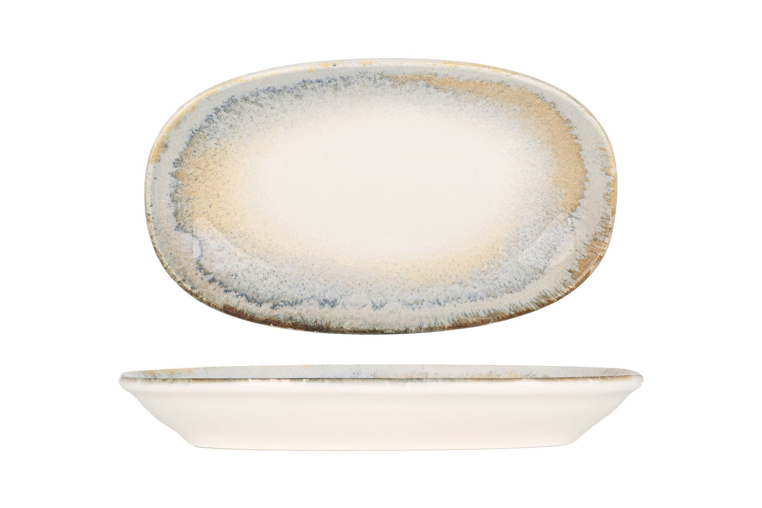 Bonna Serveerschaal - Knidos - Porselein - 24x14 cm - set van 2