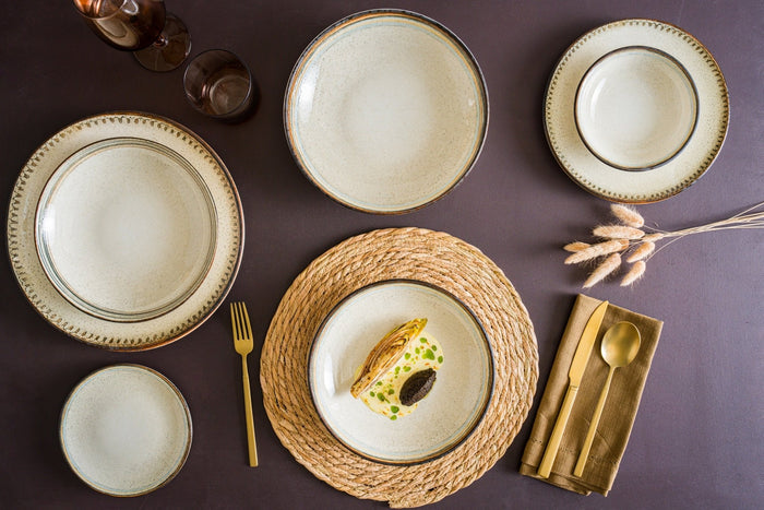 Bonna Dinerbord - Cortado - Porselein - 25 cm - set van 6