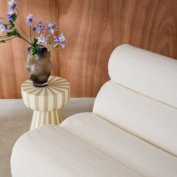 sweeek - Stoffen fauteuils getextureerde bouclé 1 zitplaats (set van