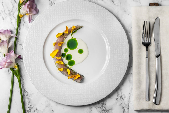 Bonna Dinerbord - Patch Neat - Porselein - 32 cm - set van 6