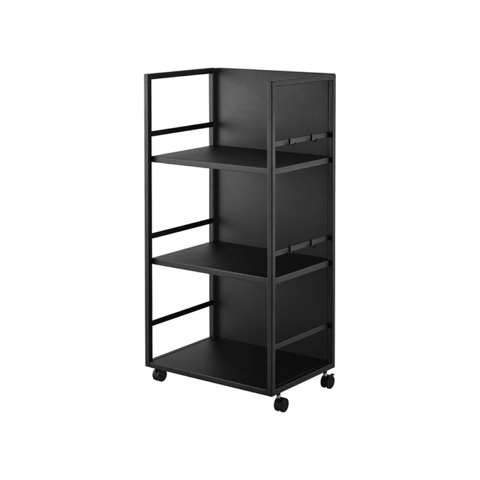 Yamazaki Tower Opbergtrolley 3-laags semi gesloten - Zwart