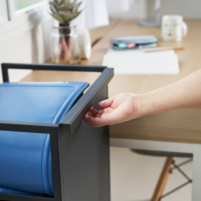 Yamazaki Tower Opbergtrolley 3-laags semi gesloten - Zwart