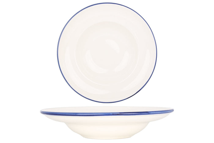 Bonna Pastabord - Linea Blue - Porselein - 27 cm (400cc) - set van 2
