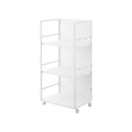 Yamazaki Tower Opbergtrolley 3-laags semi gesloten - Wit