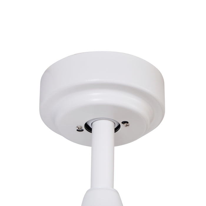 QAZQA Plafondventilator wit met hout print 132cm incl. LED dimbaar