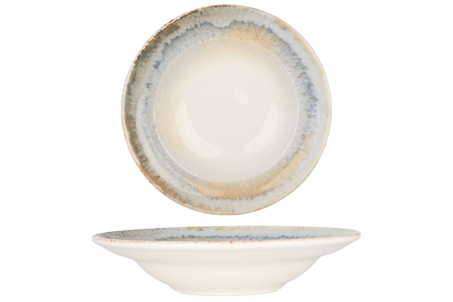 Bonna Pastabord - Knidos - Porselein - 24 cm (400cc) - set van 2