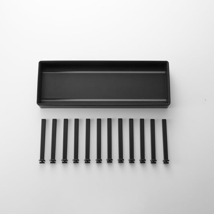 Yamazaki Tower Deksel & pannenhouder verstelbaar - Zwart