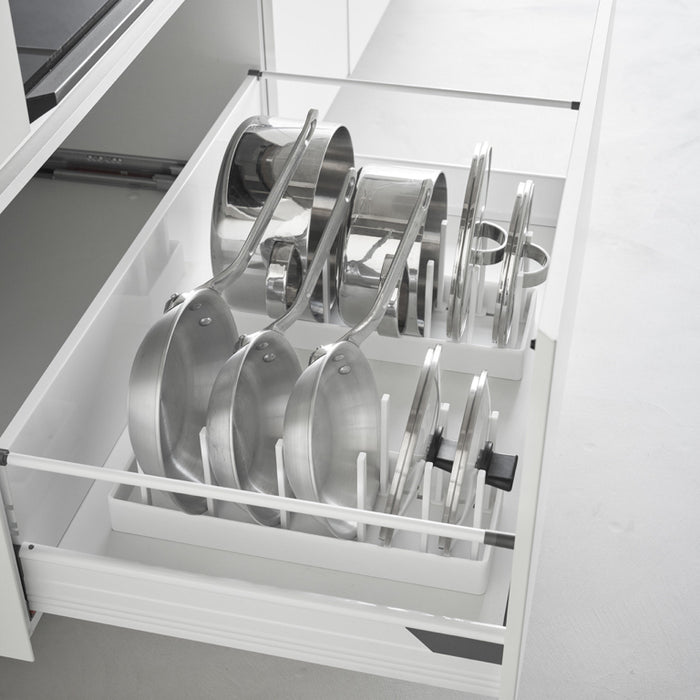 Yamazaki Tower Deksel & pannenhouder verstelbaar - Wit