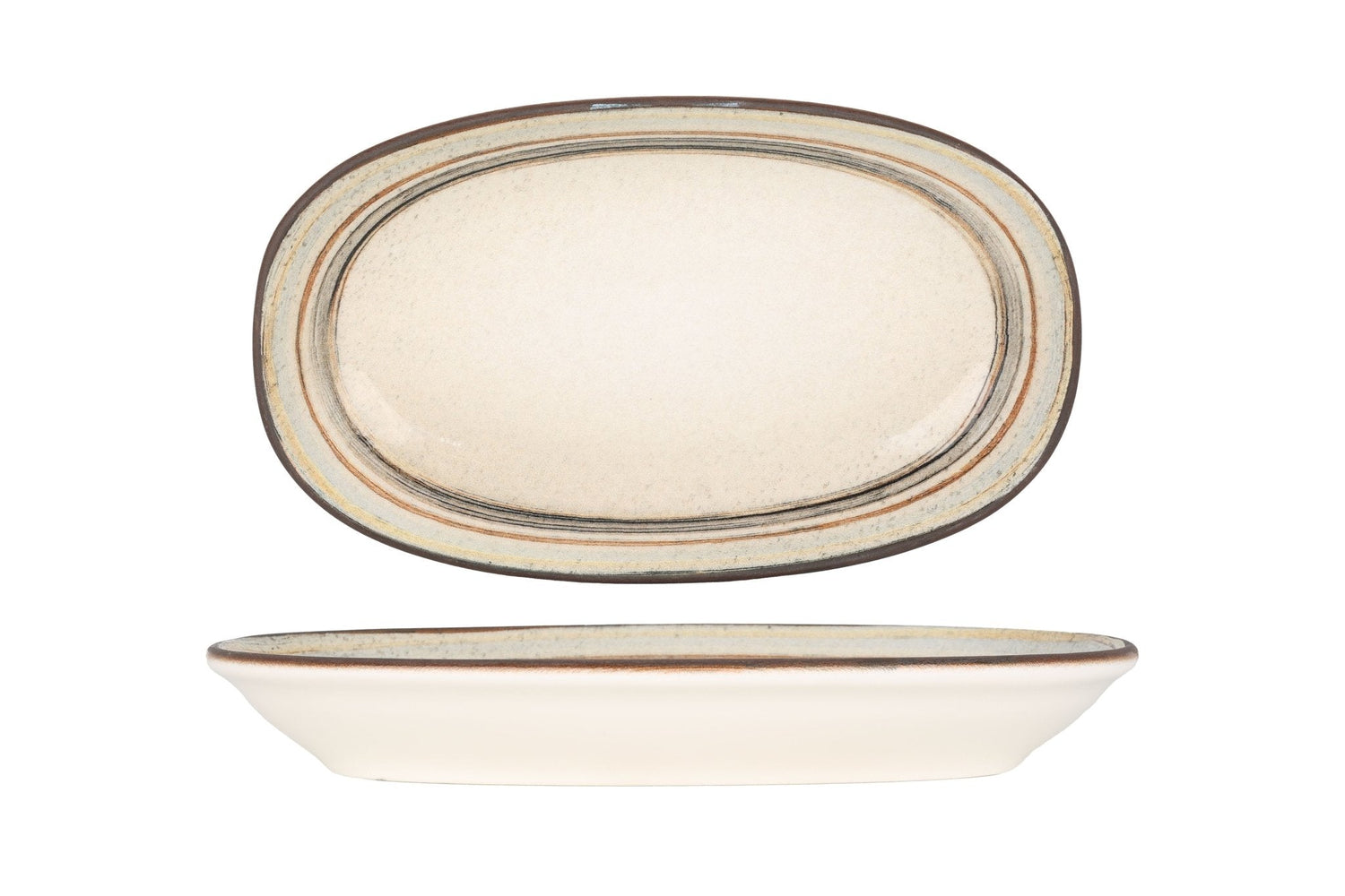 Bonna Serveerschaal - Cortado - Porselein - 24x14 cm - set van 2