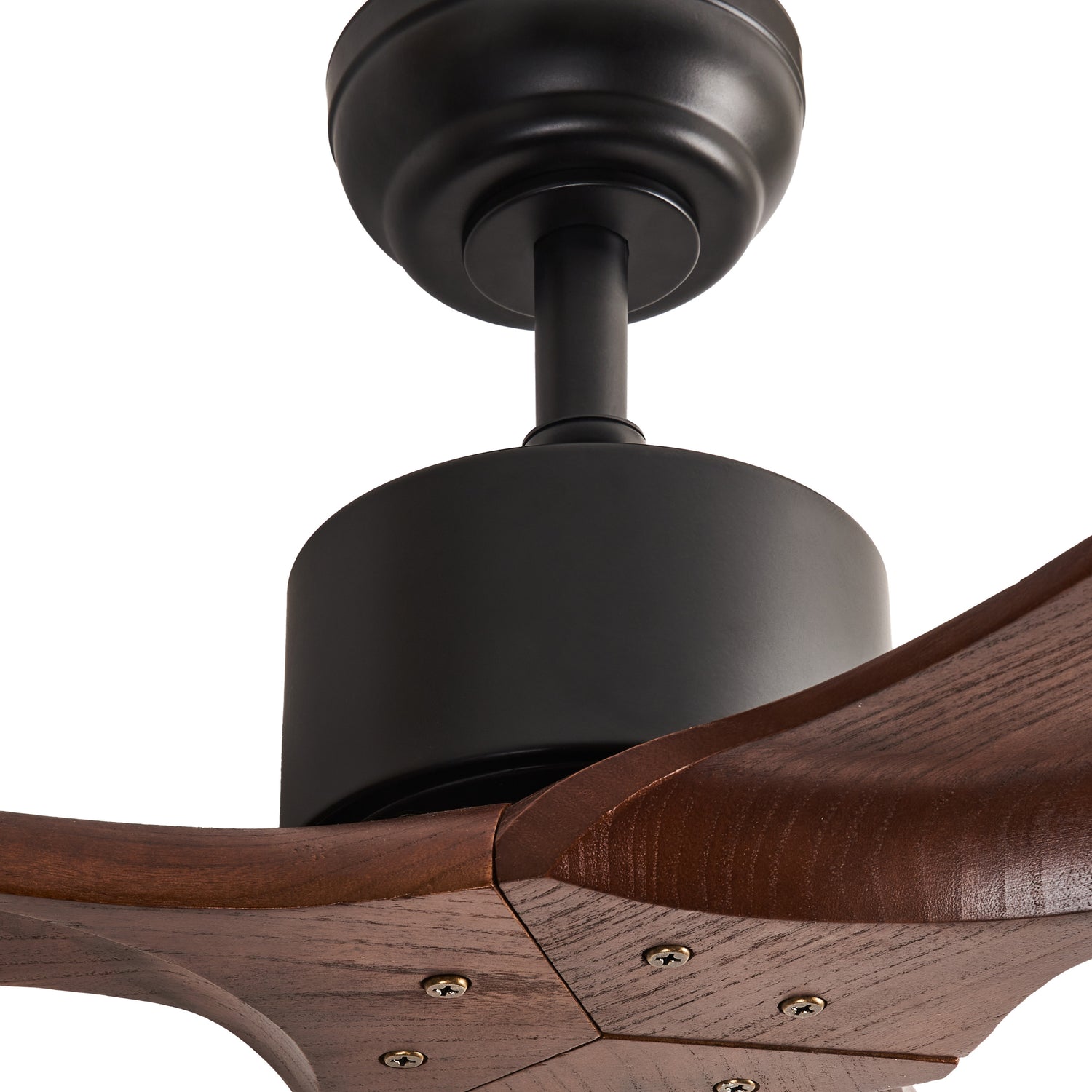 Beliani - ARANI - Plafondventilator - Donkerbruin - Hout