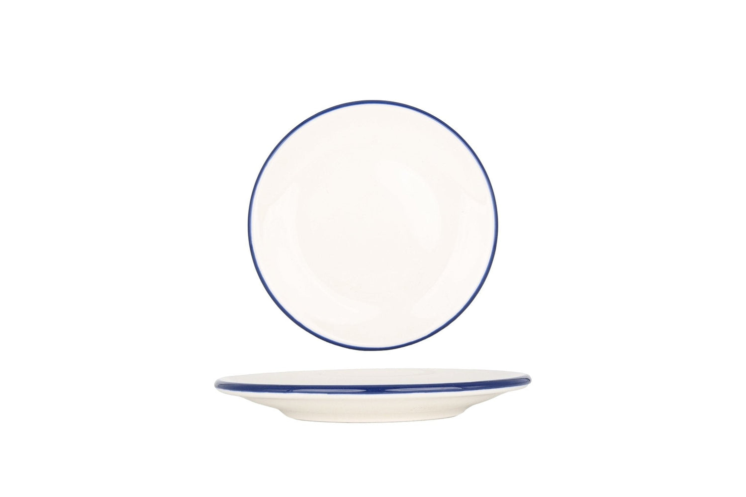 Bonna Gebaksbord - Linea Blue - Porselein - 15 cm - set van 6