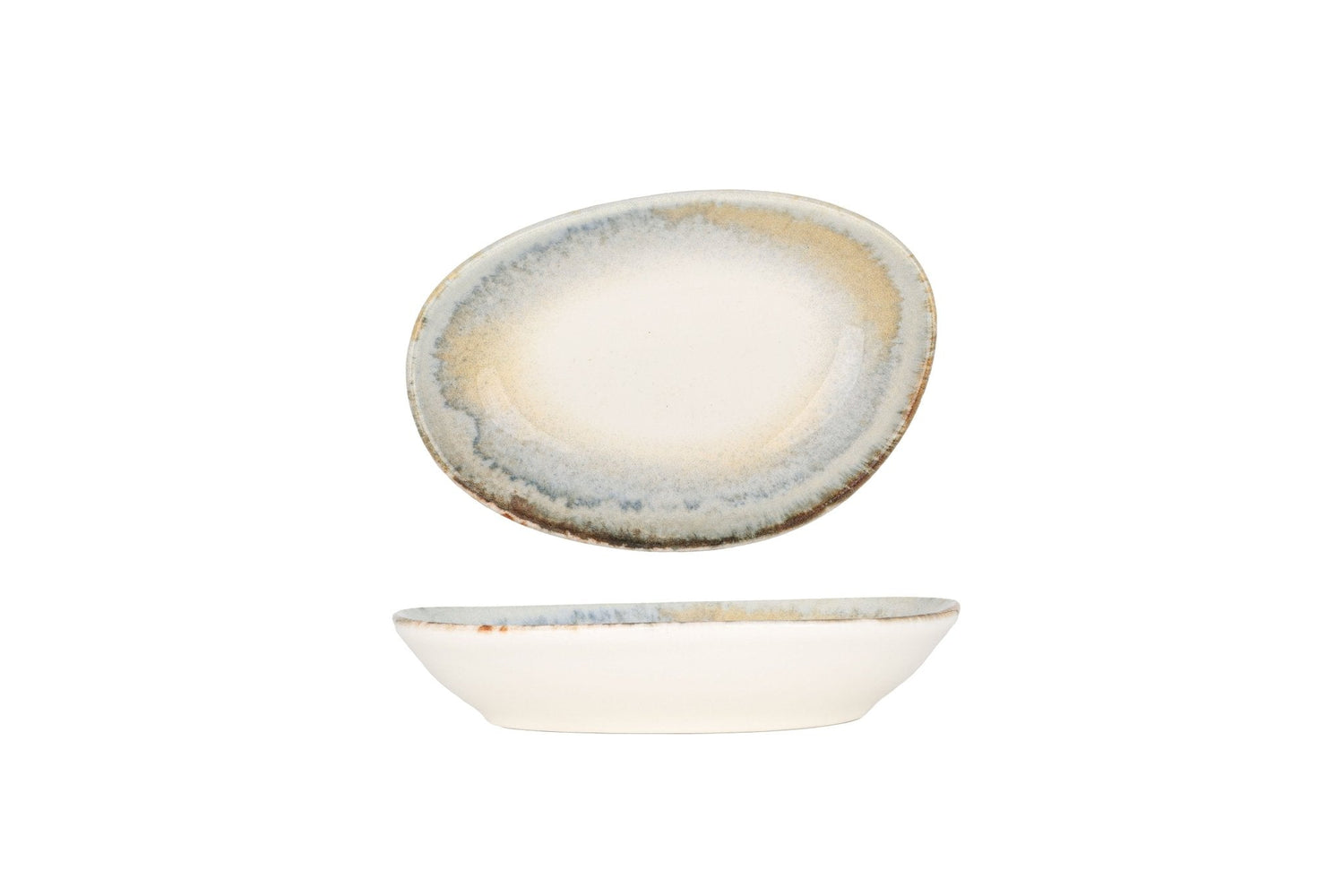 Bonna Serveerschaal - Knidos - Porselein - 15x8.5 cm - set van 4