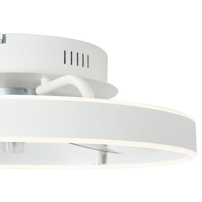 QAZQA Plafondventilator wit 50cm incl. LED dimbaar met