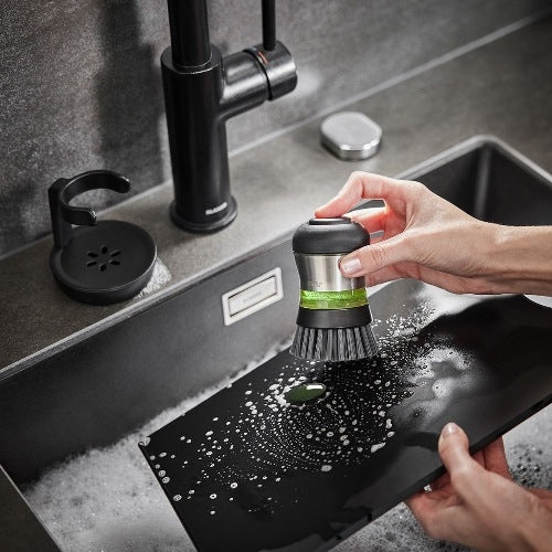 Afwasborstel met Zeepdispenser en Afdruiprekje, 50 ML, 8 cm, Hervulbaa