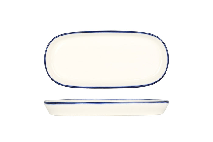 Bonna Serveerschaal - Linea Blue - Porselein - 21 cm - set van 2