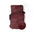 Eleganzzz Dekbedovertrek 3D Embossed Velvet Wave - bordeaux