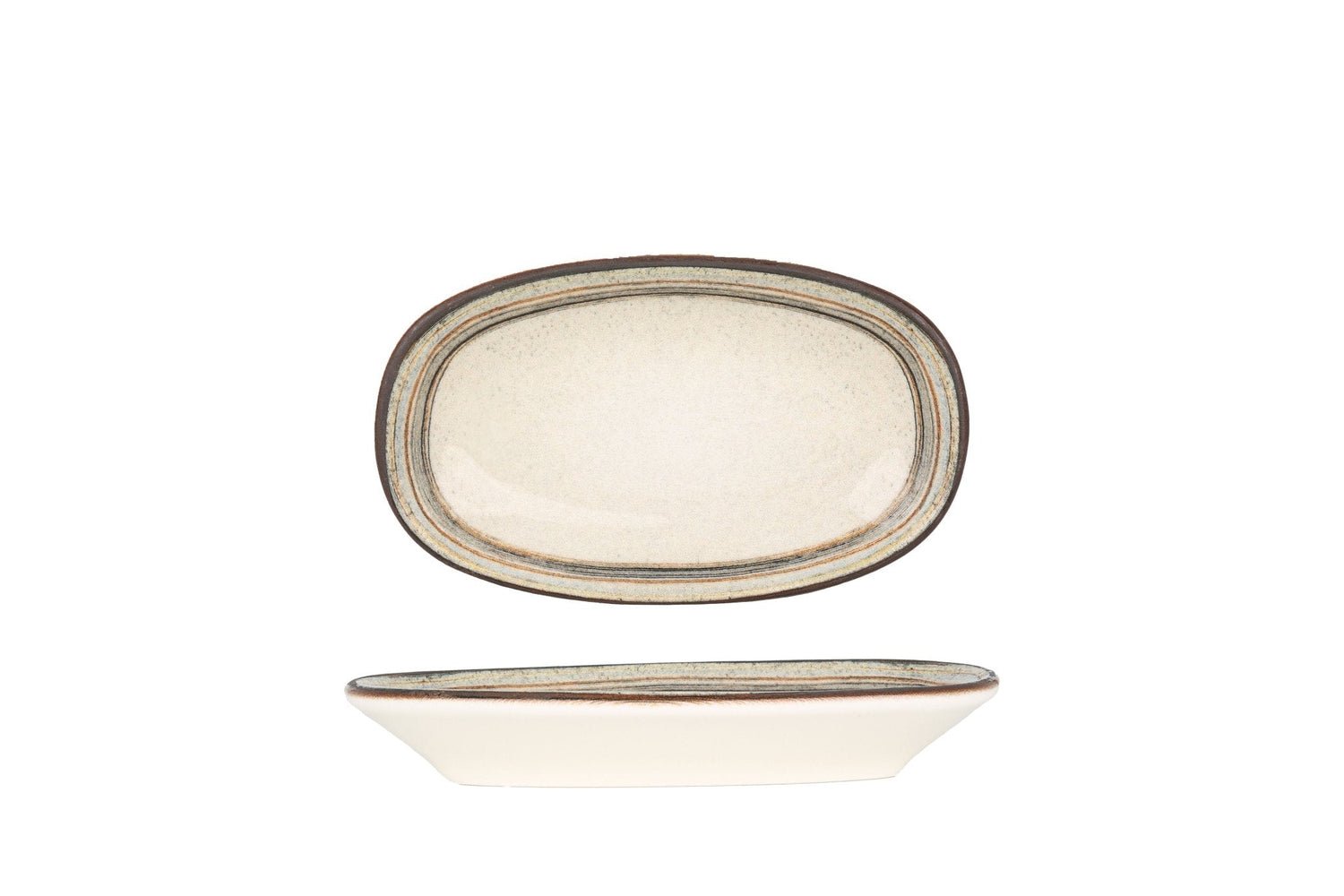 Bonna Serveerschaal - Cortado - Porselein - 15x8.5 cm - set van 4