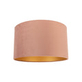 QAZQA Velours lampenkap roze 35|35|20 met gouden binnenkant