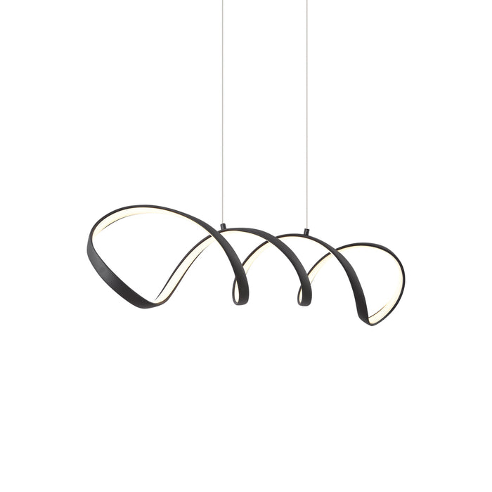 QAZQA Design hanglamp zwart 100cm incl. LED 3-staps dimbaar - Wokkel