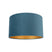 QAZQA Velours lampenkap blauw 35|35|20 met gouden binnenkant