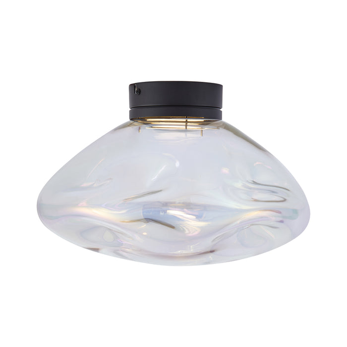 QAZQA Design plafondlamp zwart met regenboog glas - Gemma
