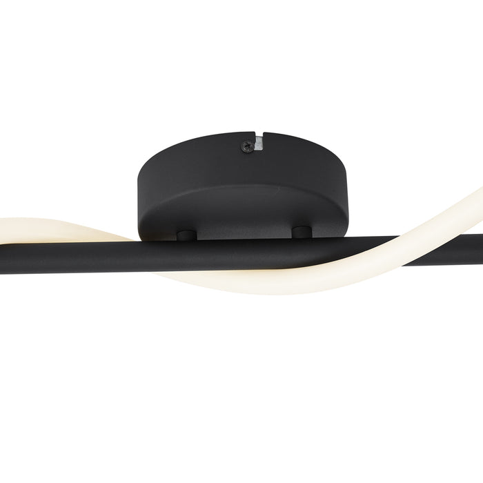 QAZQA Moderne plafondlamp zwart incl. LED 3-staps dimbaar - Keri