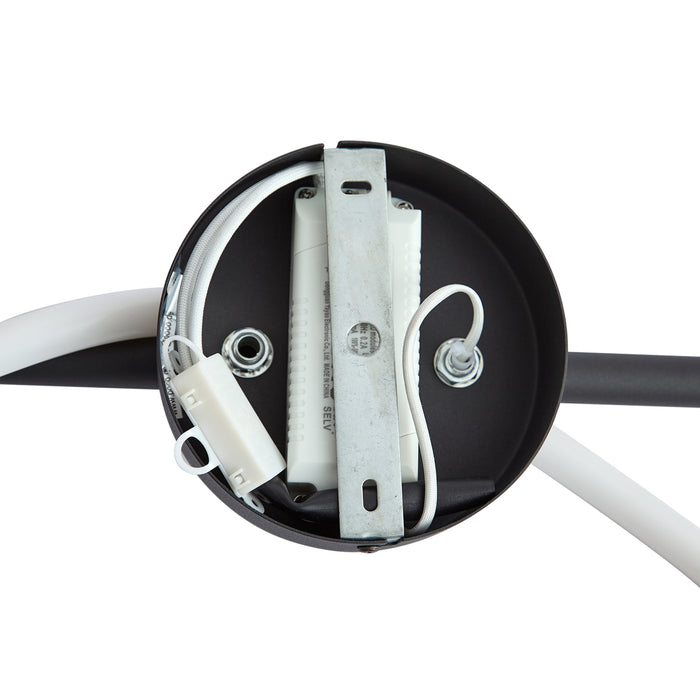 QAZQA Moderne plafondlamp zwart incl. LED 3-staps dimbaar - Keri