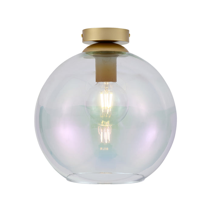 QAZQA Art Deco plafondlamp goud met regenboog glas - Sandra