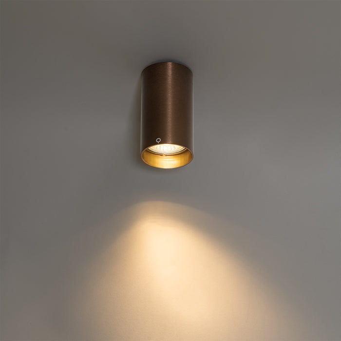 QAZQA Moderne spot donkerbrons 5,5 cm - Tuba