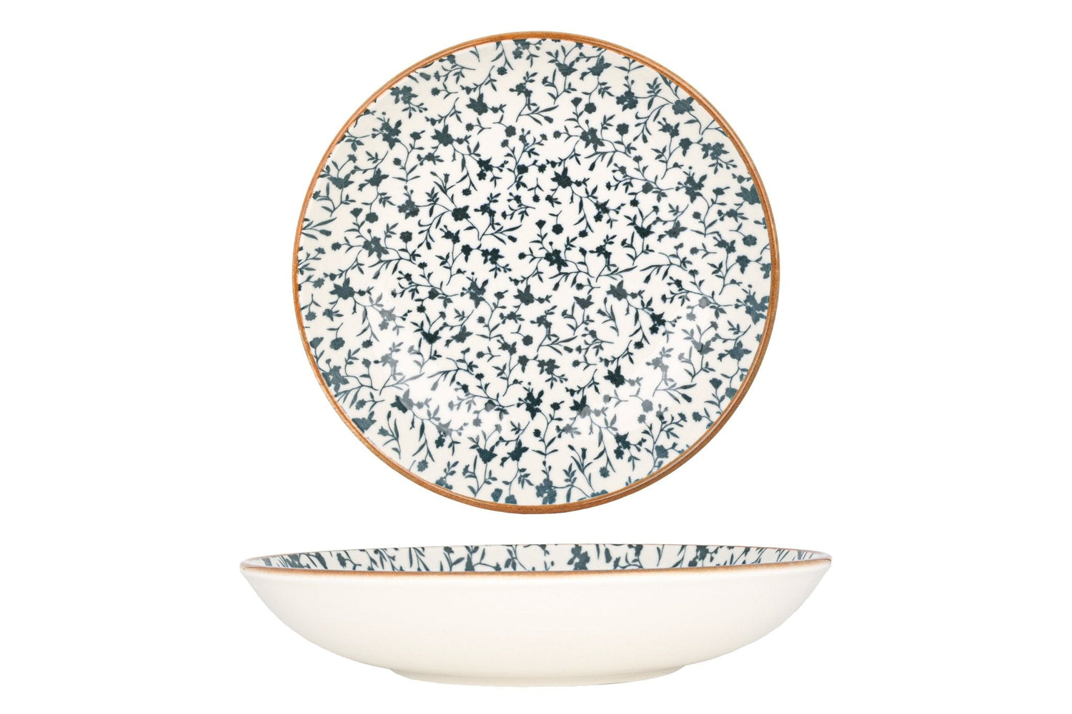 Bonna Diep bord - Calif - Porselein - 23 cm (1000cc) - set van 6