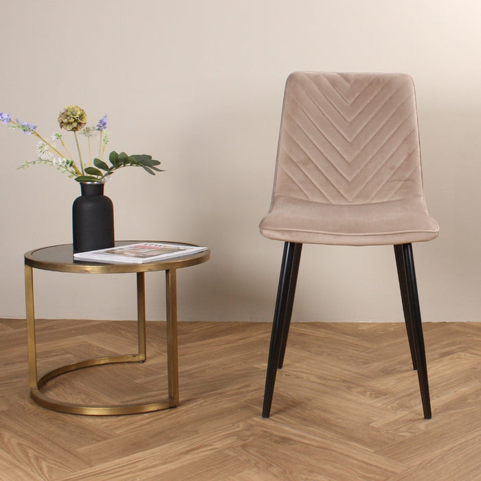 DS4U - Gaby eetkamerstoel velvet champagne