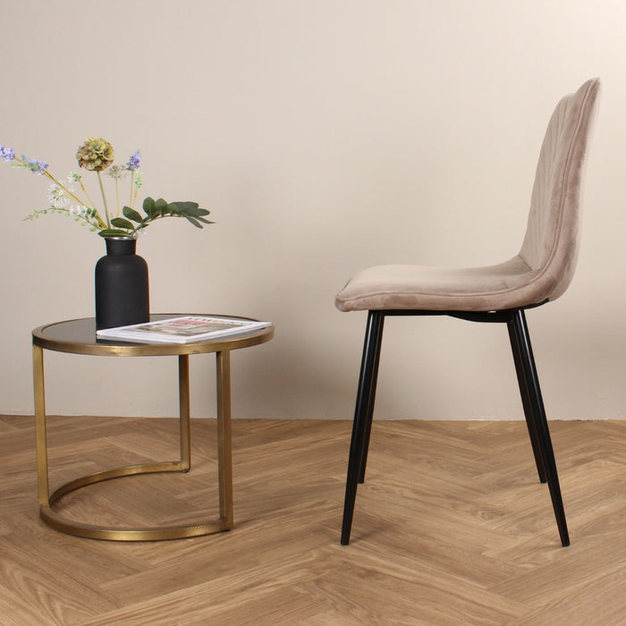DS4U - Gaby eetkamerstoel velvet champagne